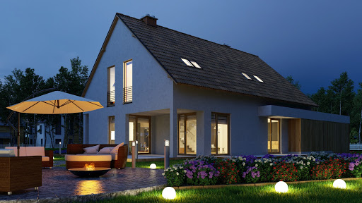 Home Well Lit with Motion Activated Outdoor Lights